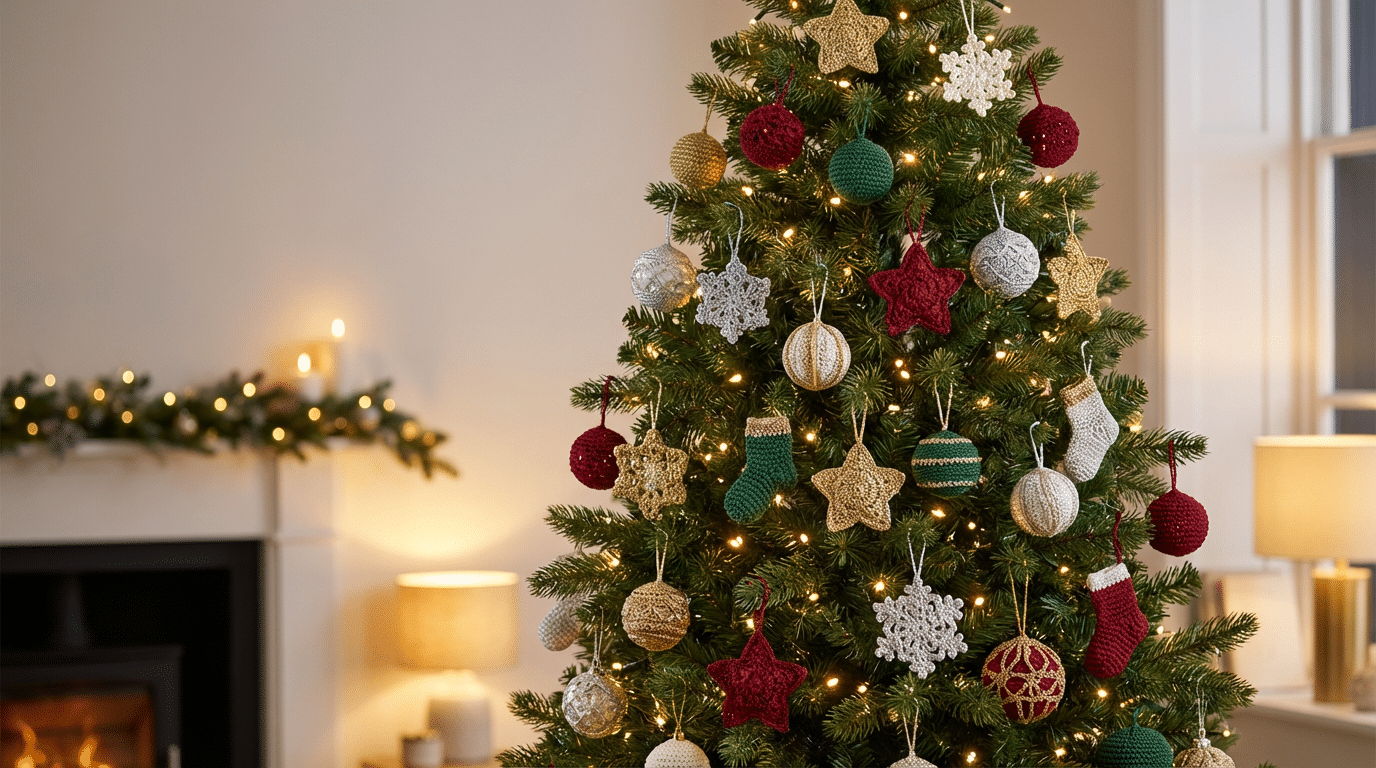 Decoração de Natal em crochê: ideias simples que transformam a casa