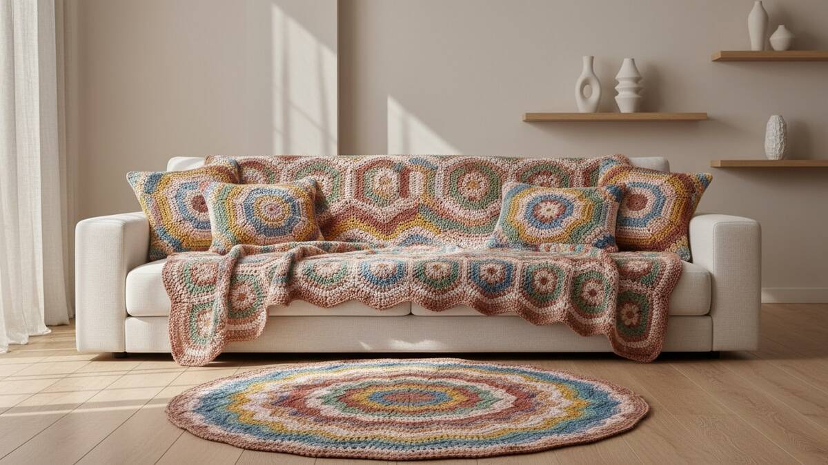 Descubra o charme do crochê moderno na decoração e crie peças únicas com suas mãos!