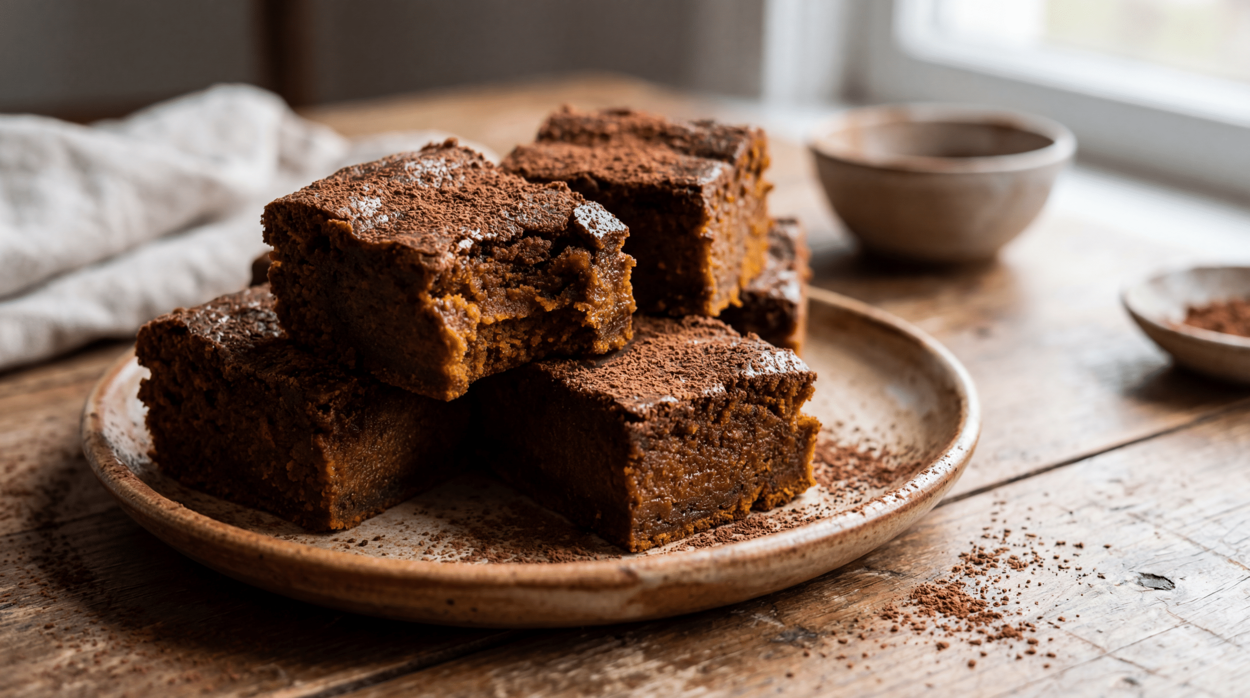 Brownie sem açúcar e farinha, com batata-doce que engana a vontade de doce