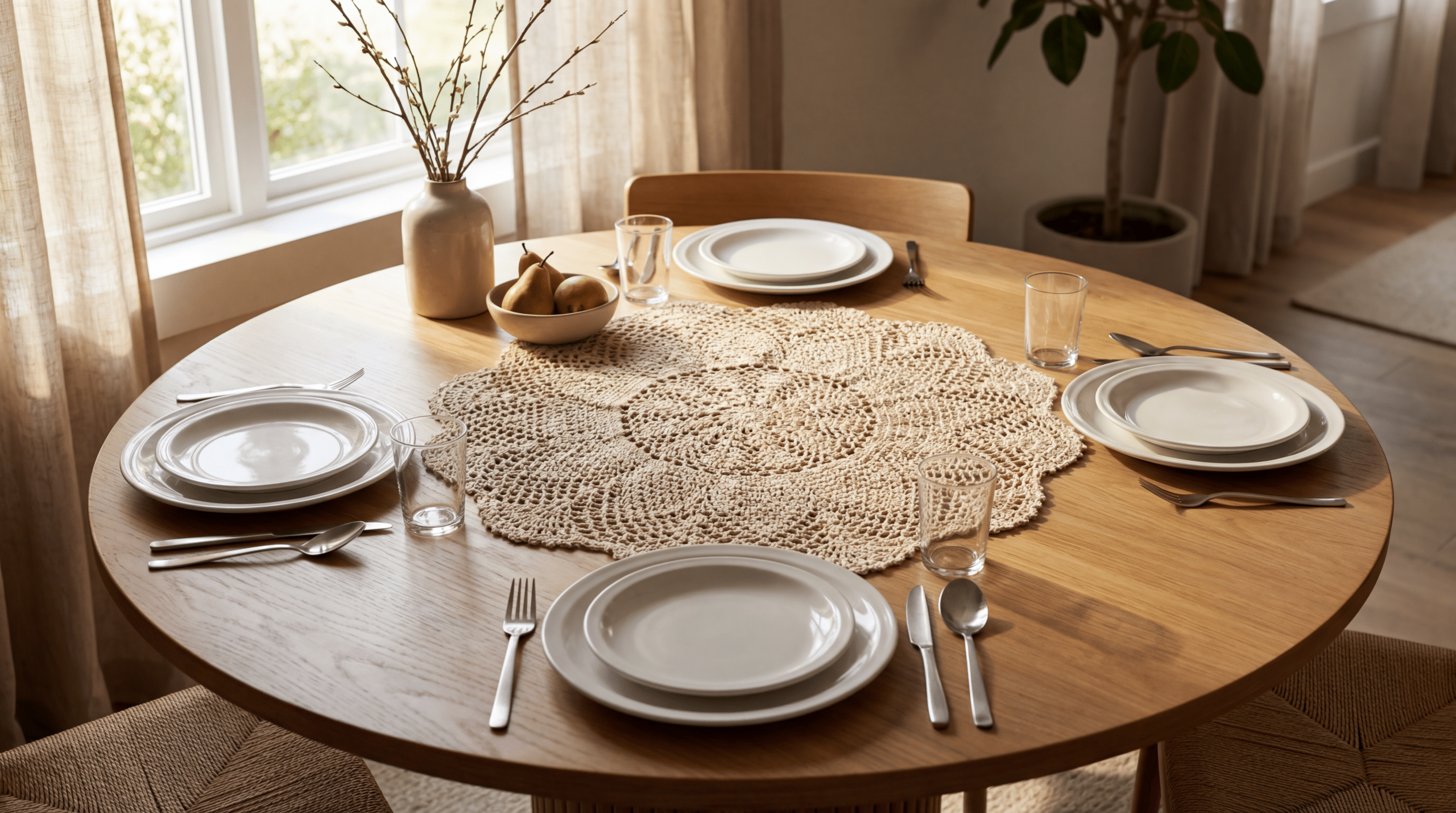 Aprenda a fazer toalhas de mesa em crochê perfeitas para o dia a dia