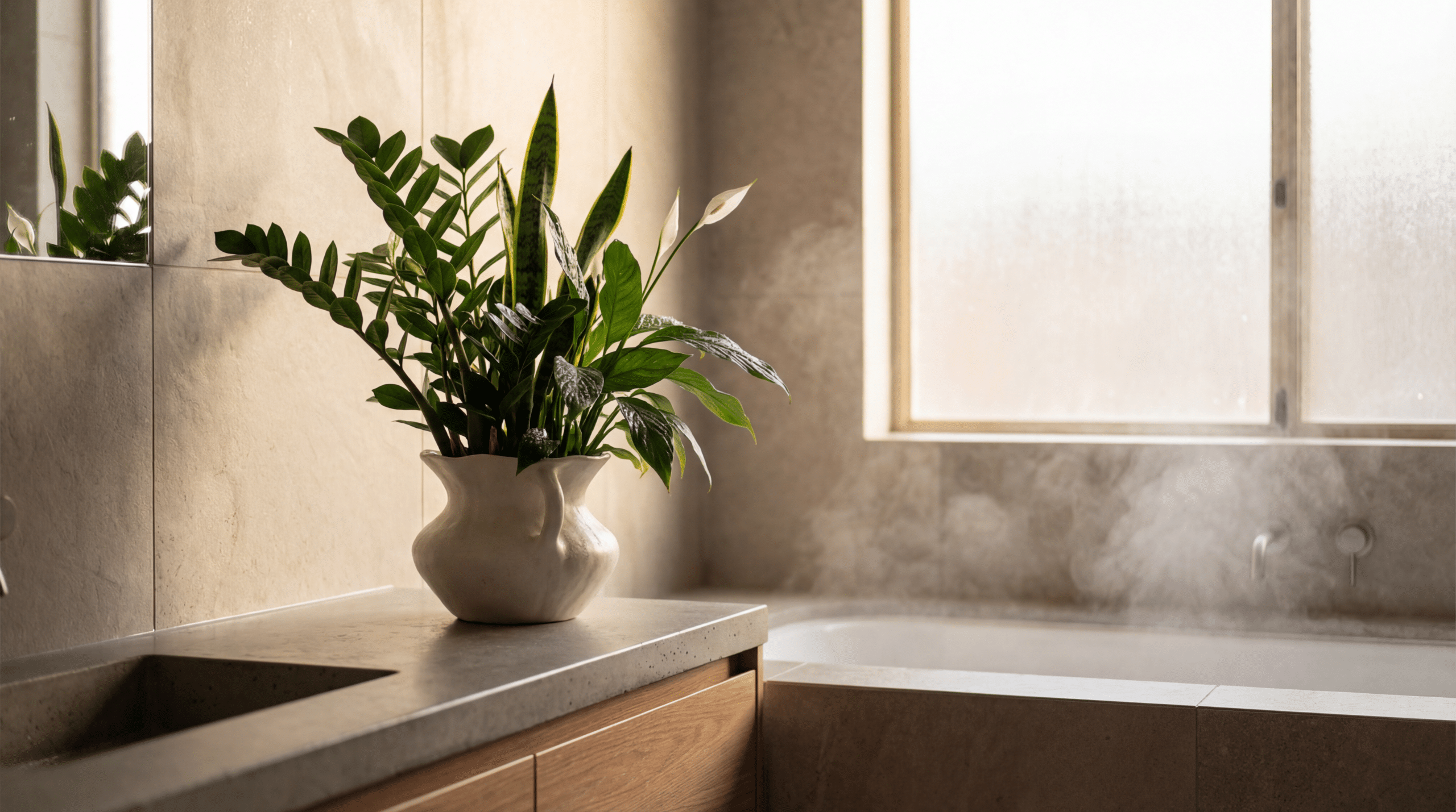 5 plantas ‘impossíveis de matar’ que filtram o ar e decoram seu banheiro (mesmo sem luz)