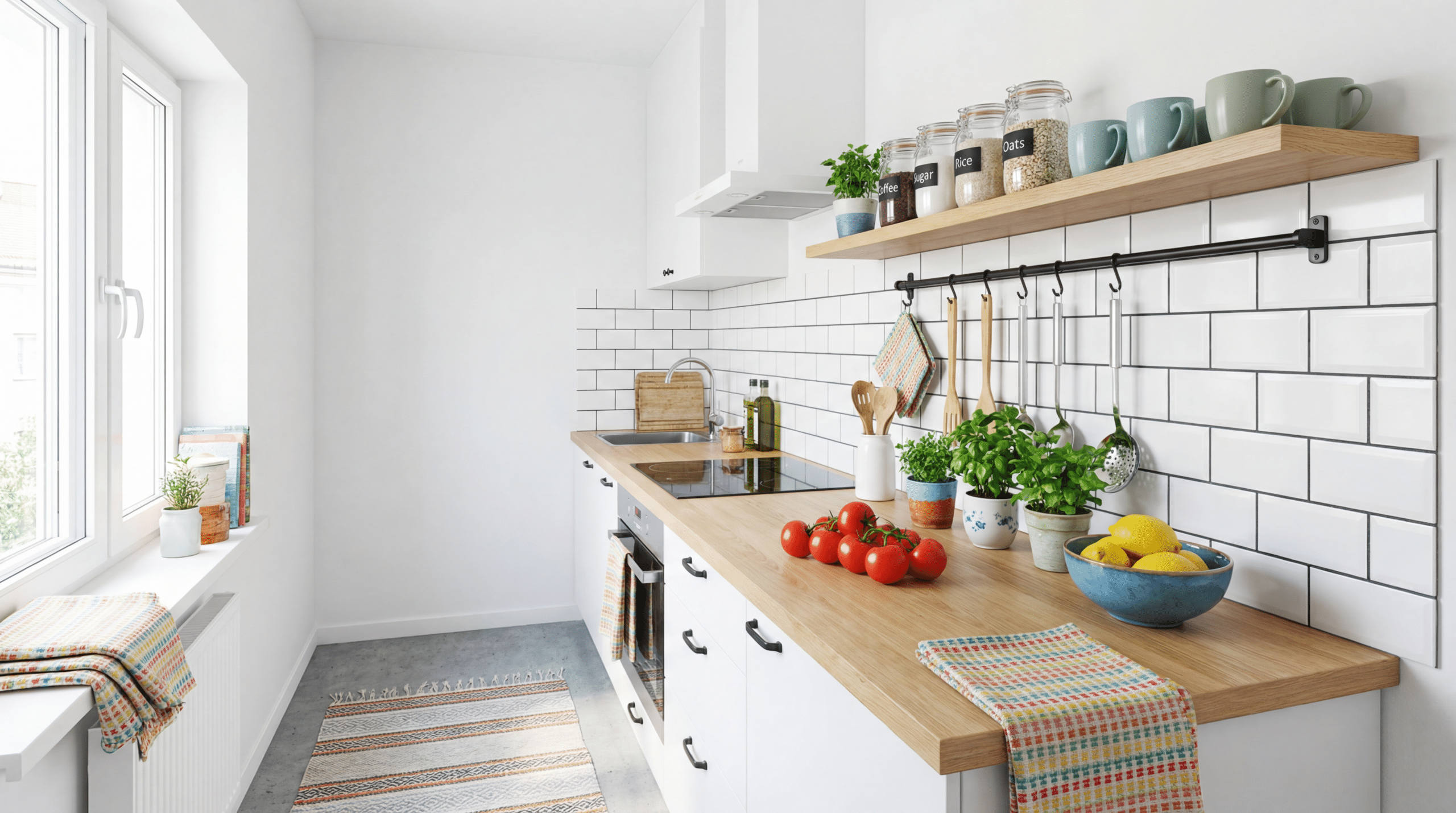 Cozinha pequena organizada e bonita. Como ganhar espaço sem reforma
