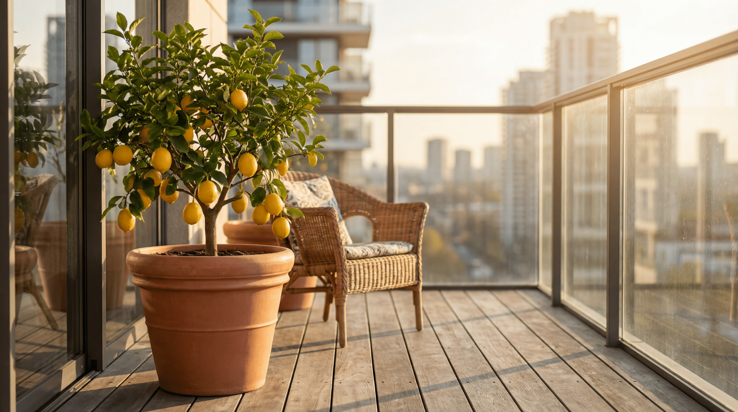 Como cultivar uma pequena árvore frutífera em vaso na varanda de casa