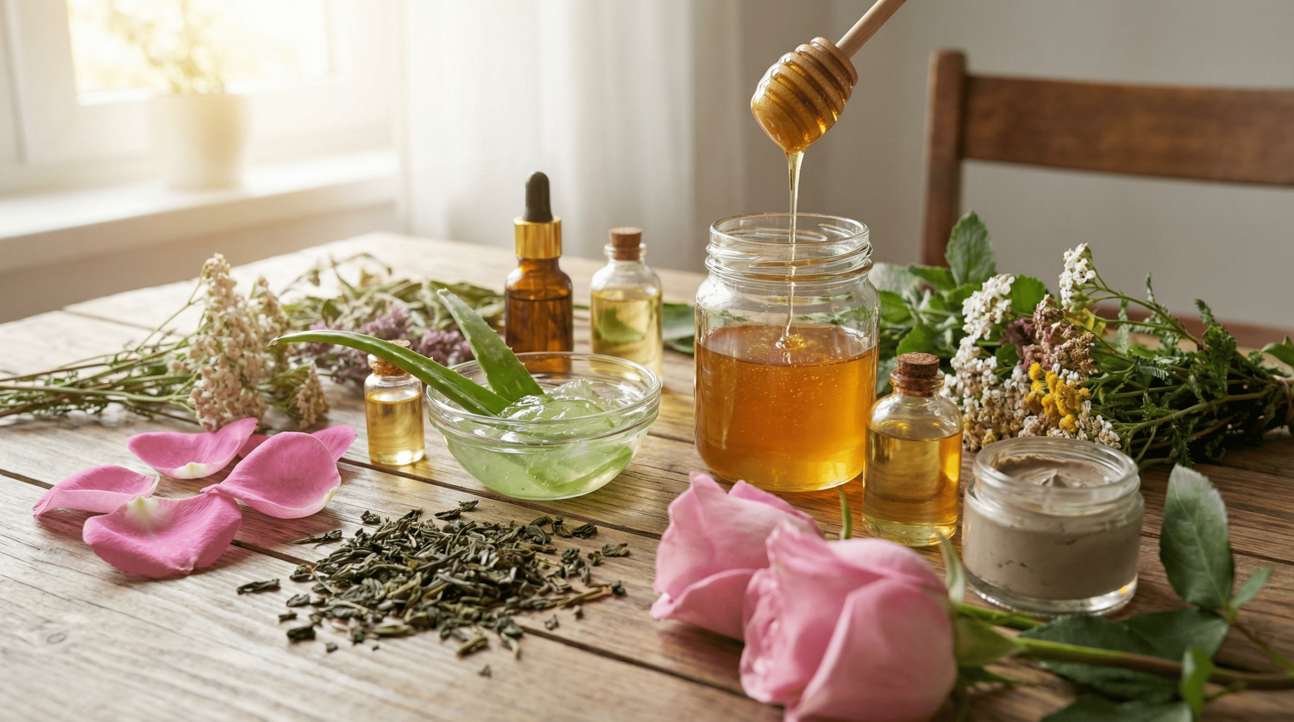 Ingredientes naturais que ajudam a manter a pele saudável