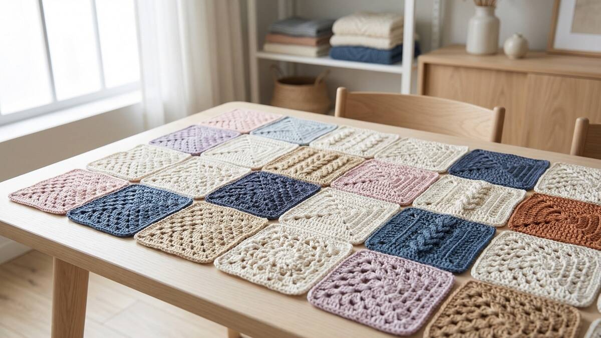 Inove com 20 squares de crochê e crie moda, acessórios e decoração