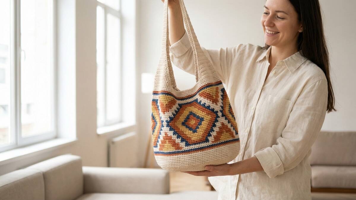 Bolsas de crochê com ponto conduzido que você vai amar (com gráficos)!