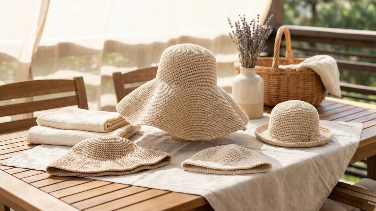 Proteção e charme com 16 chapéus de crochê para todas as idades