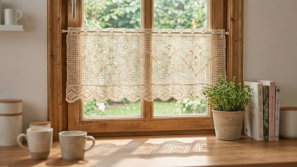 Decore com cortinas de crochê e dê um ar novo e criativo à sua casa