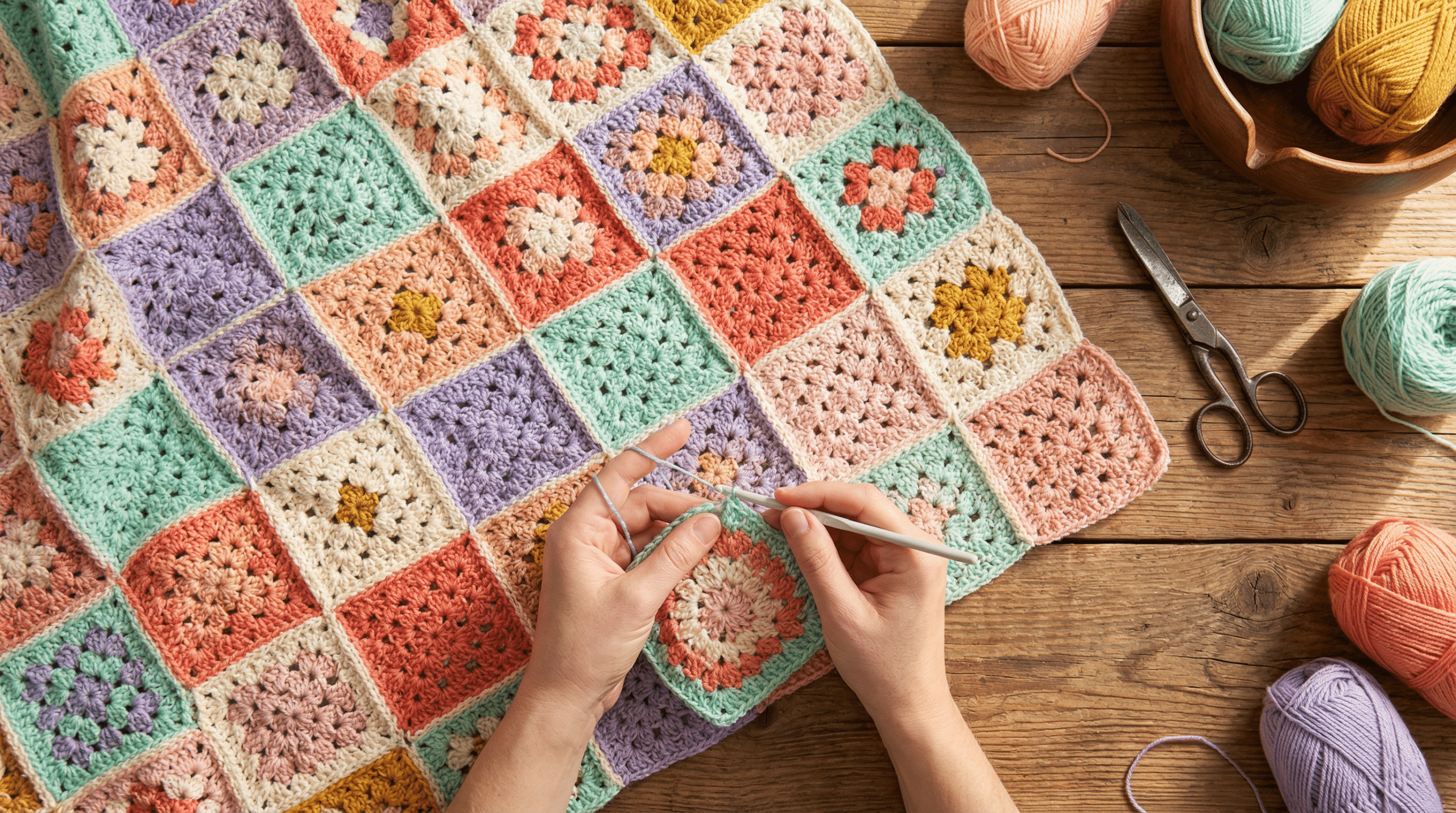 Como fazer squares de crochê para iniciantes e criar peças profissionais