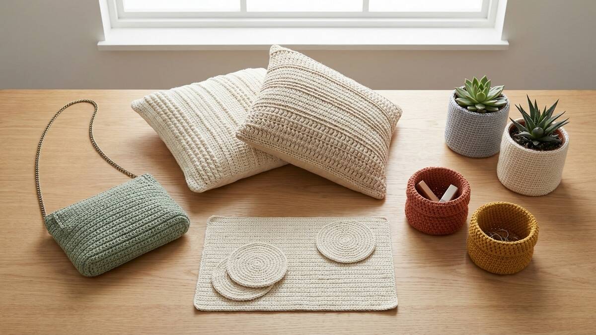 Crie acessórios e decorações de crochê moderno que encantam de verdade