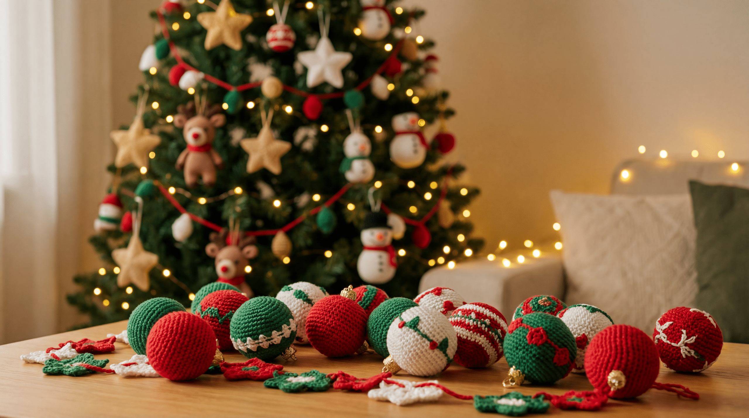 Transformando o natal com enfeites de crochê únicos