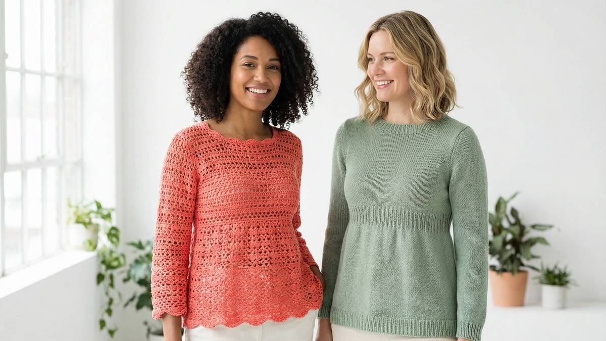 Encante-se com blusas de crochê e tricô que valorizam todas as belezas