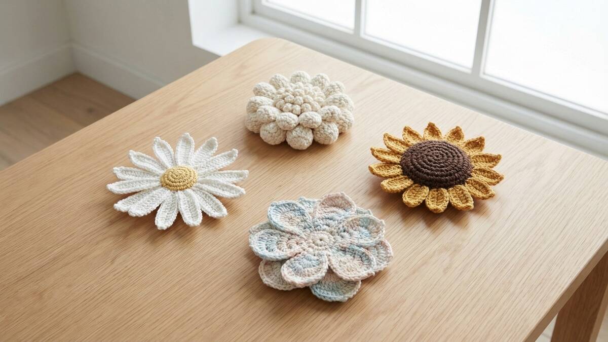 Inove na sua decoração com 21 flores de crochê deslumbrantes