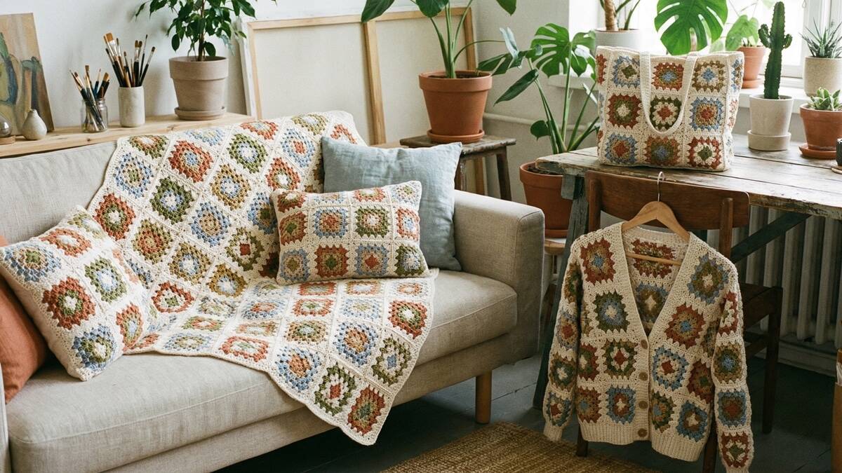 Aposte nestes squares de crochê para garantir peças maravilhosas