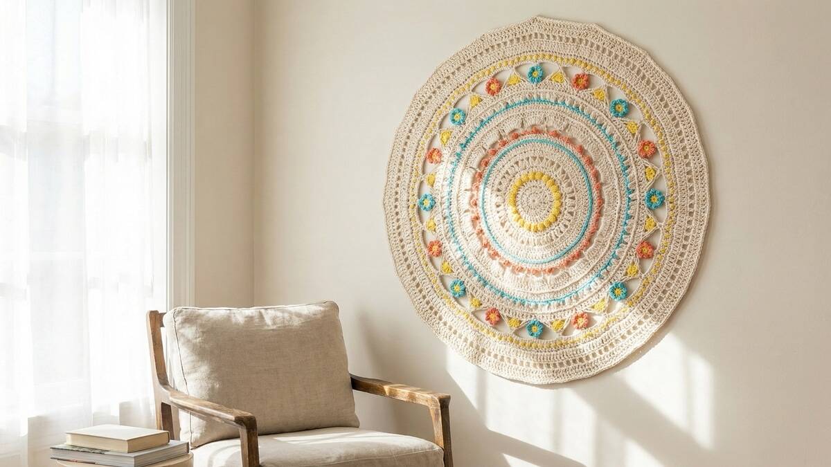 Mandalas de crochê charmoso que vão iluminar a sua decoração!