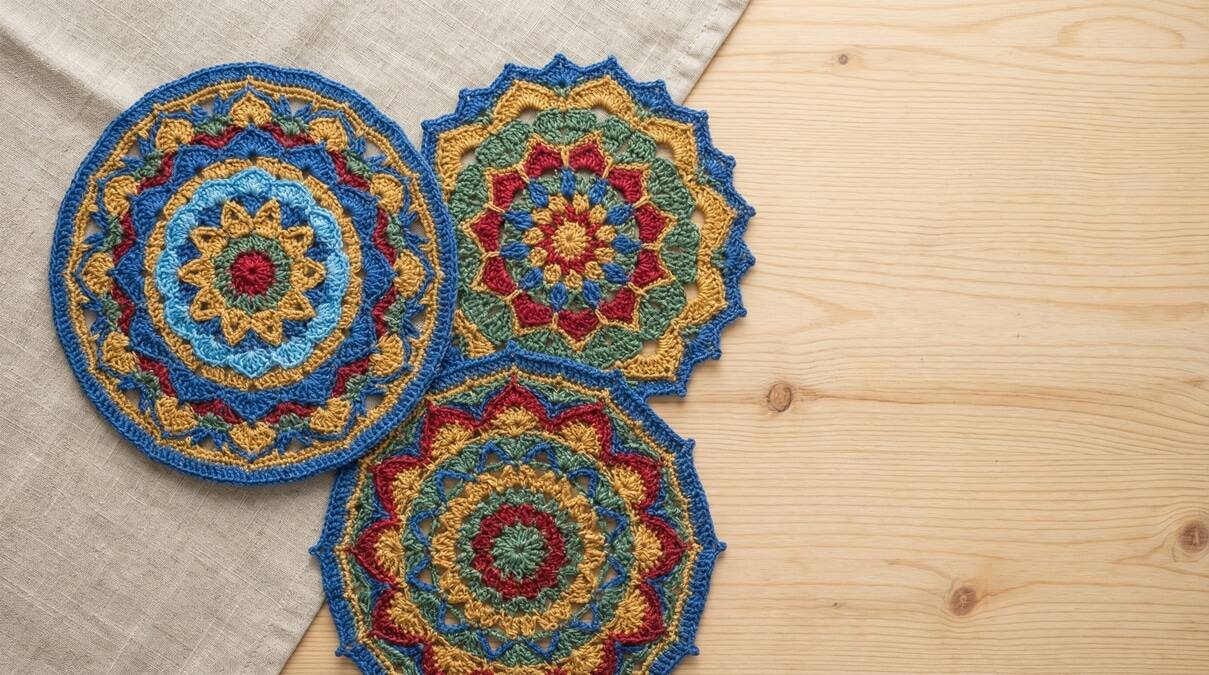 Energize seu lar com 25 mandalas de crochê repletas de significado