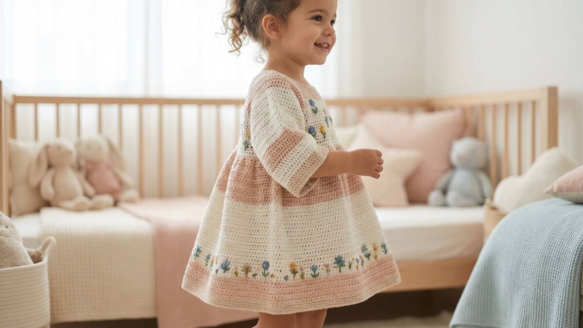 Faça vestidos de crochê infantil lindos com estes gráficos fáceis