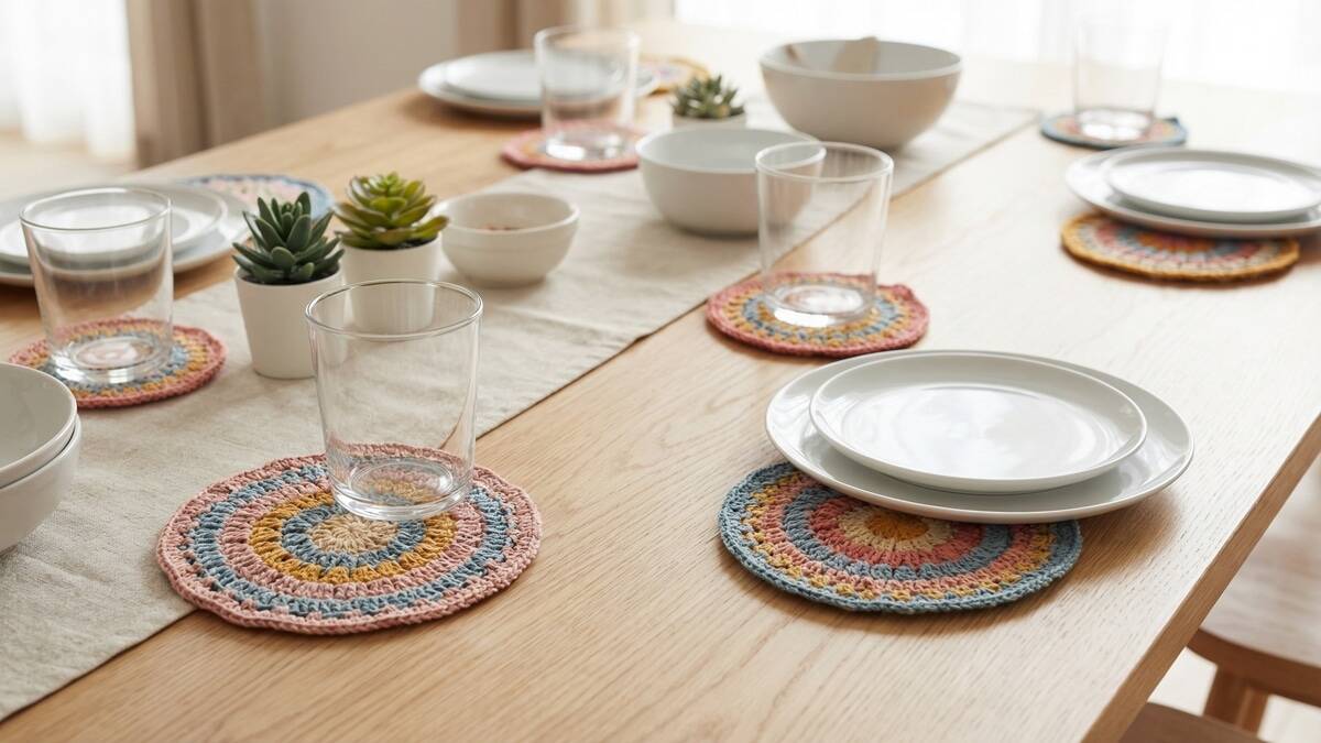 Transforme a decoração com porta copos de crochê incríveis