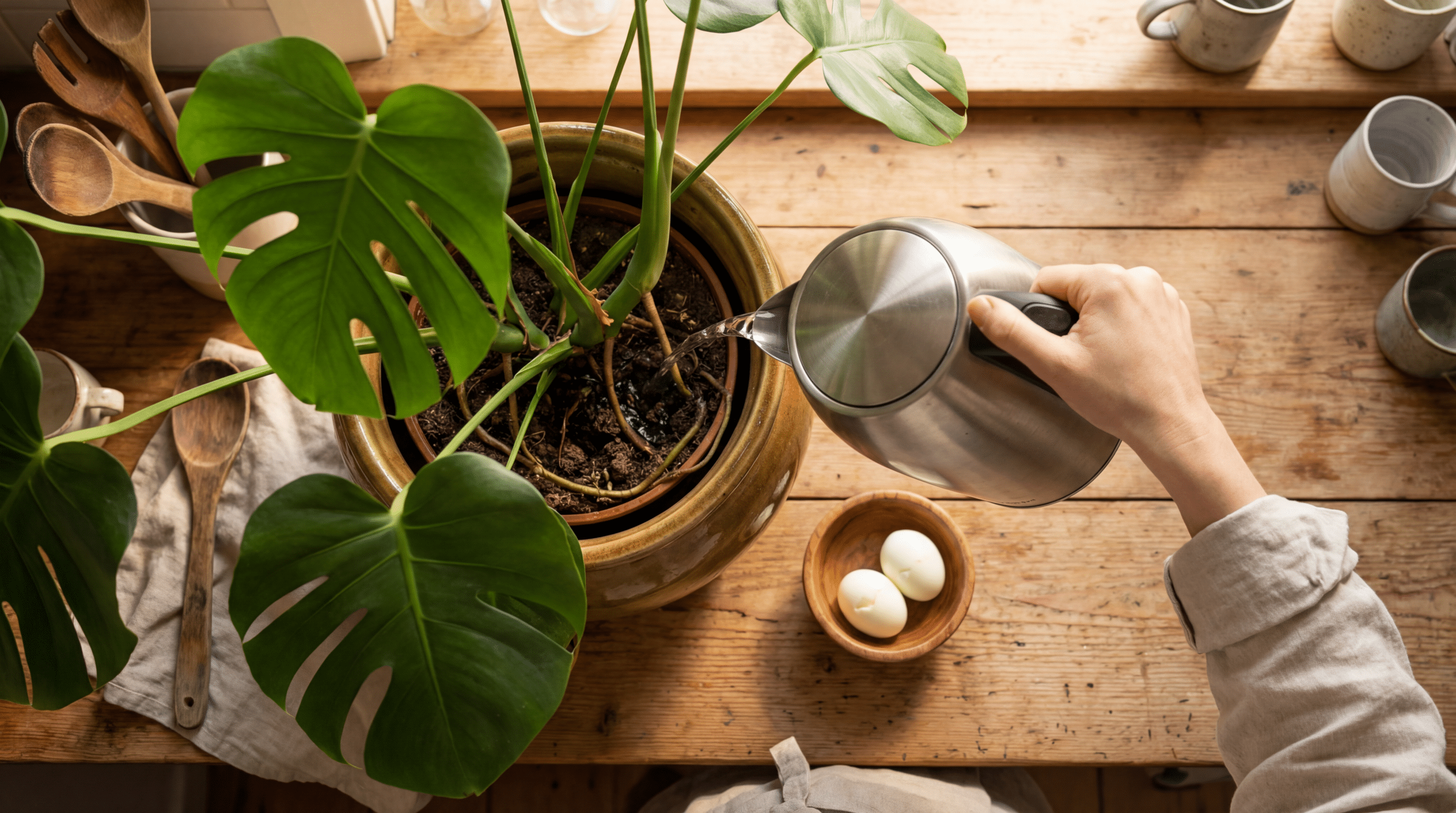 O “Ouro Líquido” das plantas: Por que você nunca mais deve jogar a água do cozimento dos ovos fora