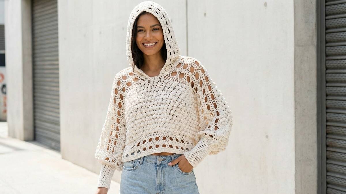 Arrase no visual com blusas de crochê com capuz cheias de estilo