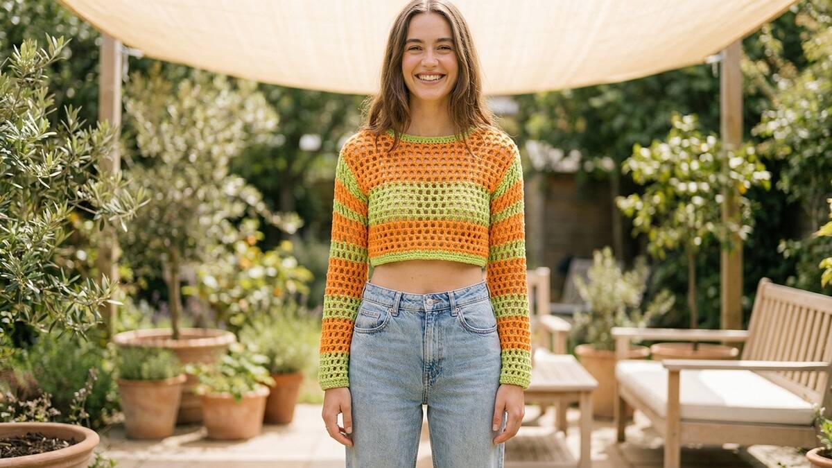 Renove seu visual de verão com 19 croppeds de crochê com gráficos