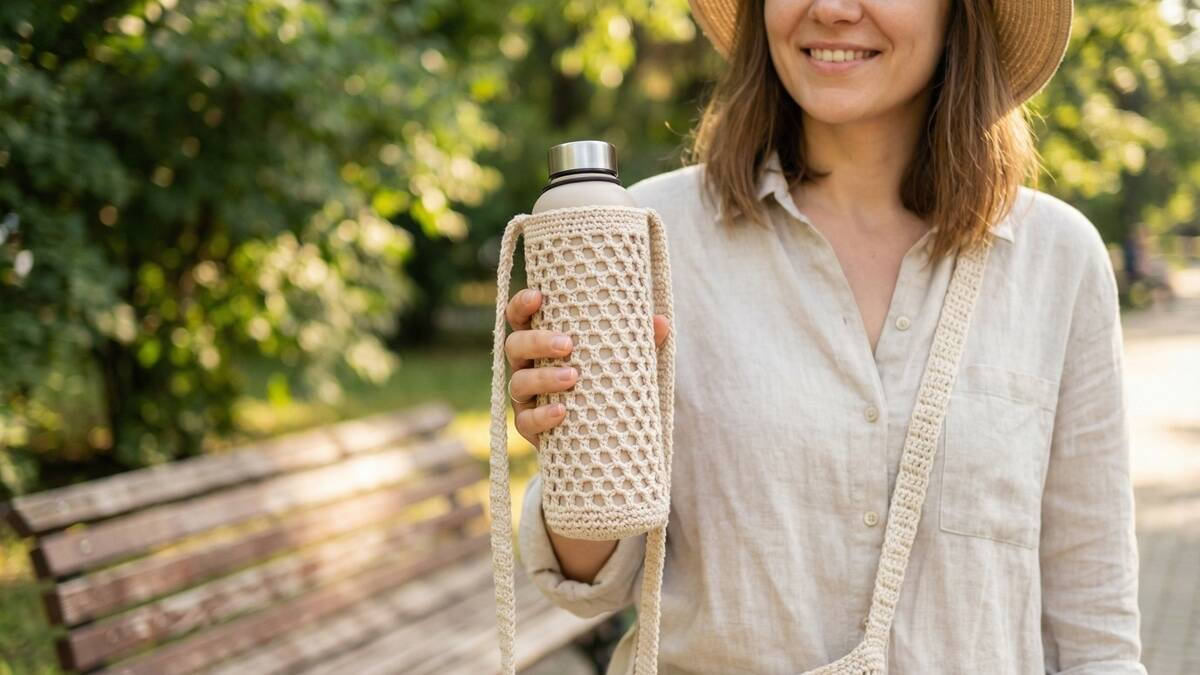 Aposte nestes 14 porta garrafinhas de crochê para usar no verão