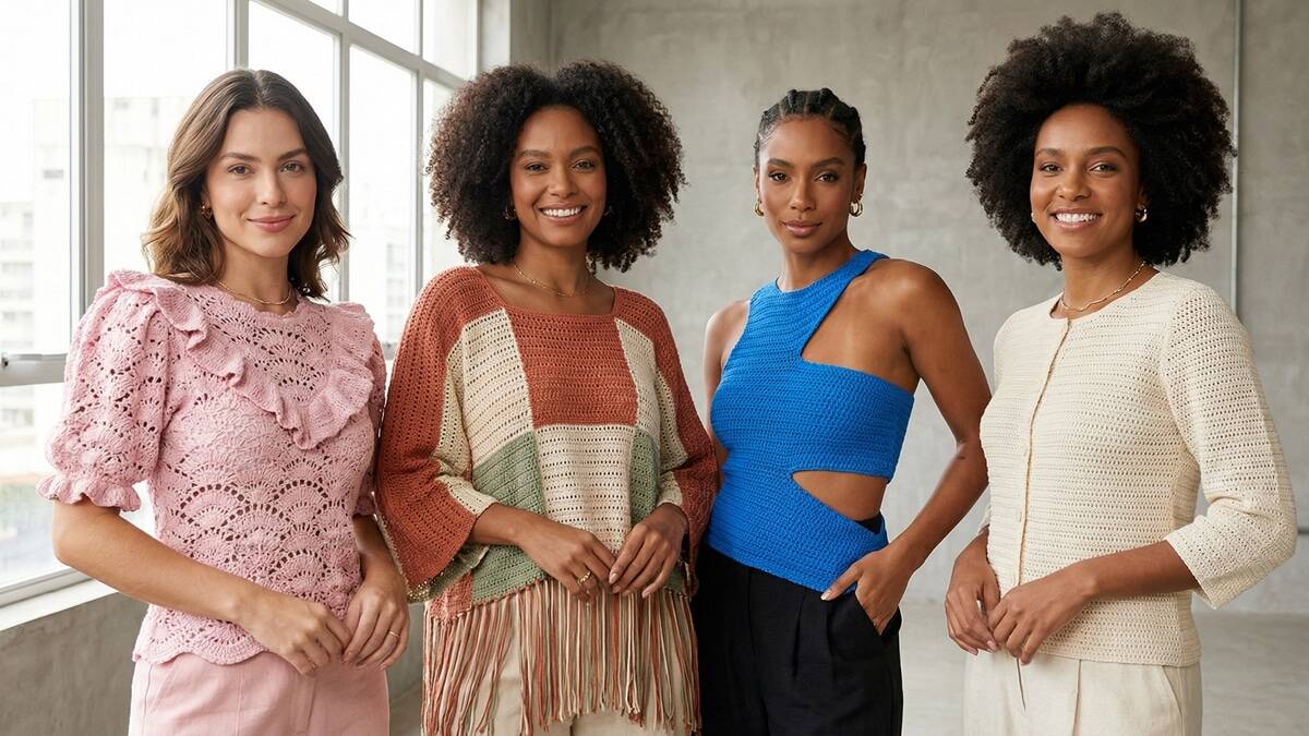 Explore 30 blusas de crochê que elevam qualquer look de fim de ano!