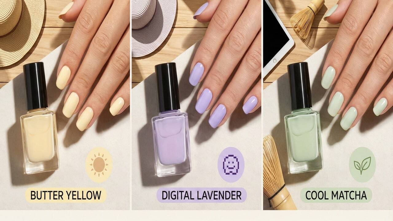 3 cores de esmalte pastel que vão dominar as unhas e garantir elegância no verão 2026