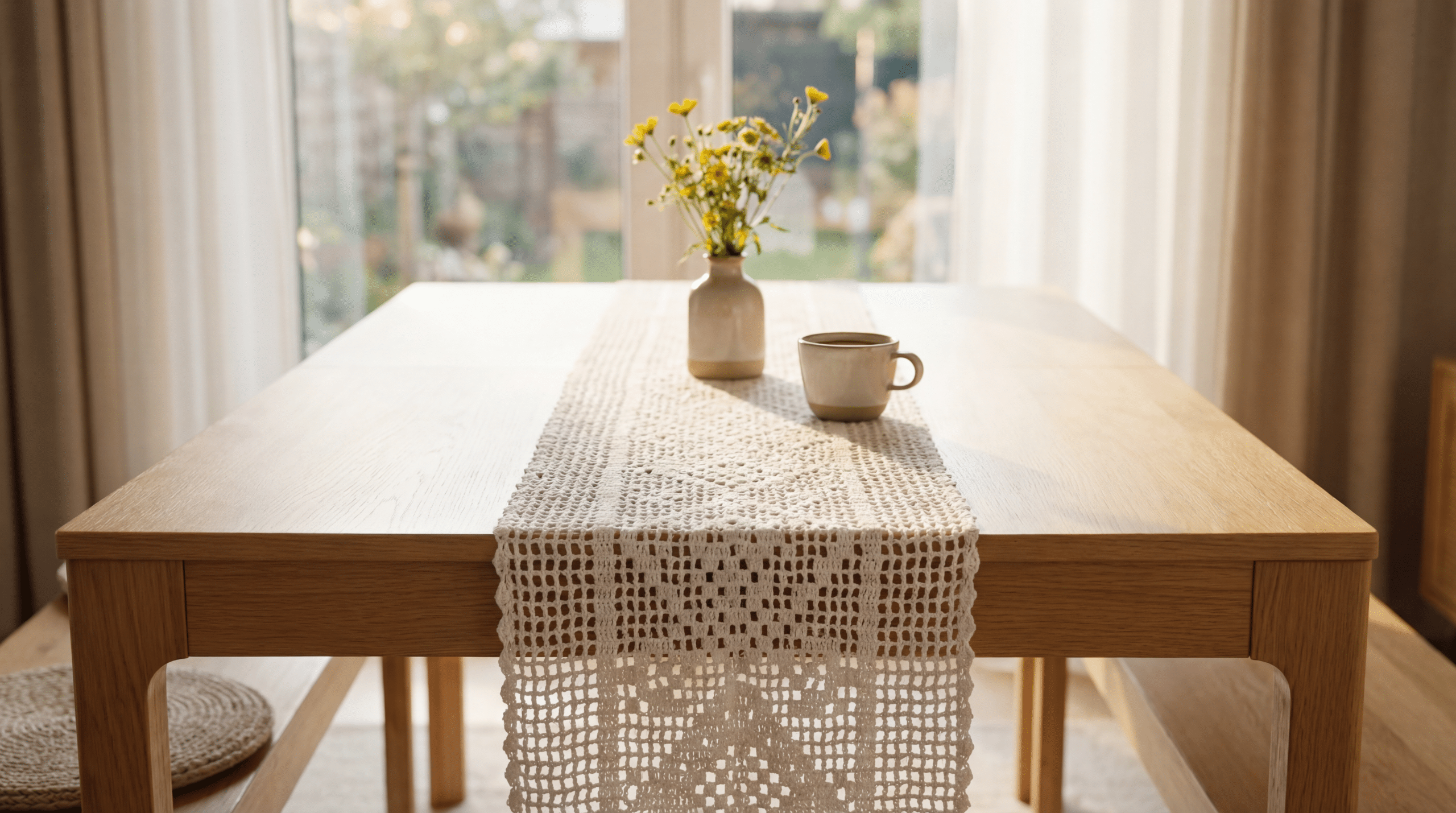 7 ideias de caminhos de mesa em crochê para transformar sua casa em minutos