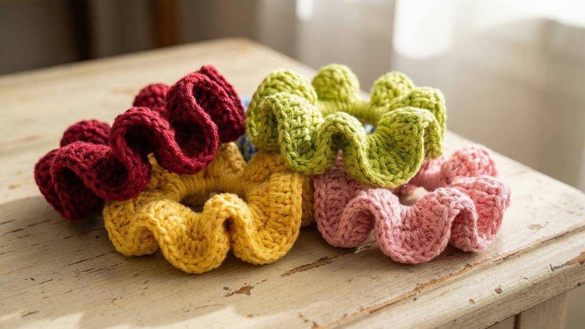Aprenda a criar scrunchies de crochê para você usar no dia a dia!