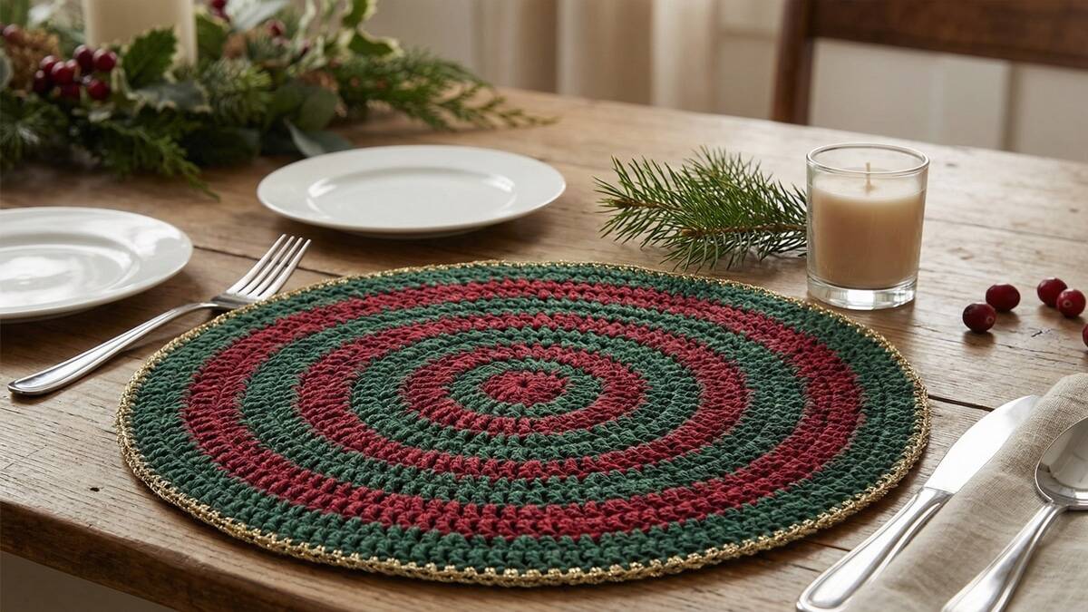 11 sousplats de crochê perfeitos para as festas de fim de ano (com gráficos)