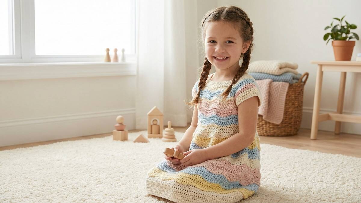 Deixe as pequenas lindas com vestidos de crochê infantil delicados