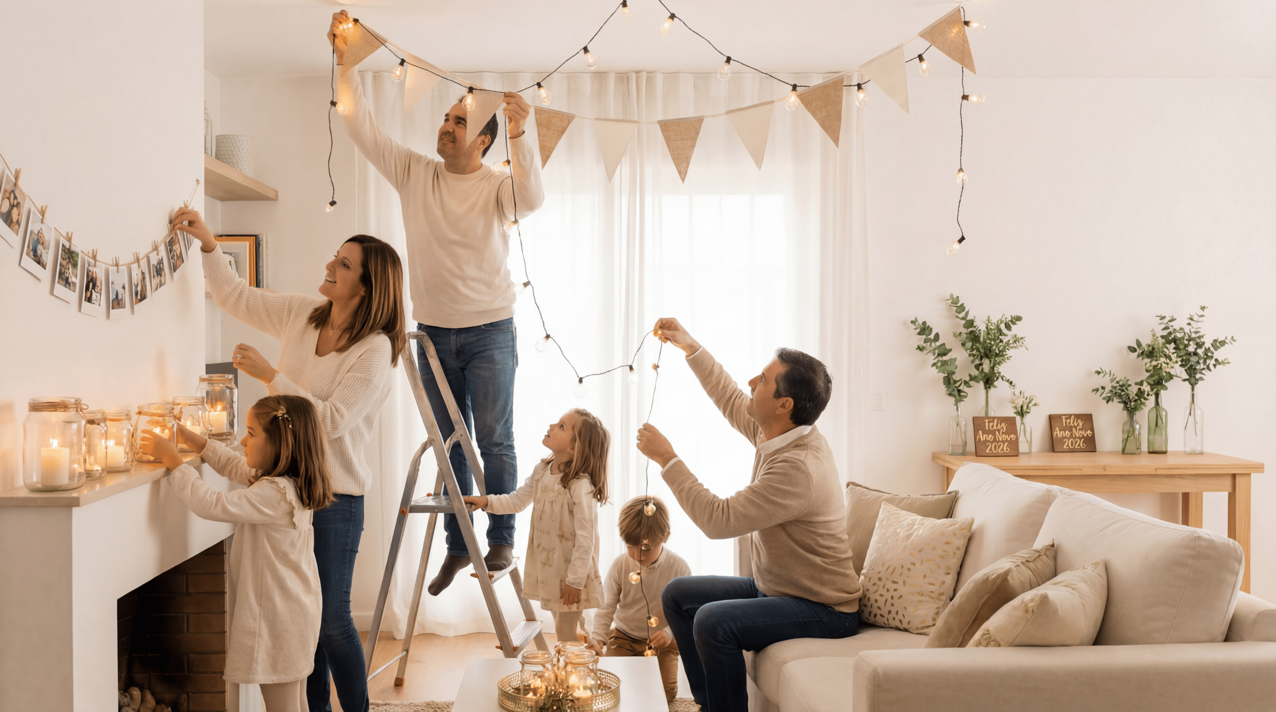 DIY de Ano Novo em família – enfeites criativos com materiais acessíveis