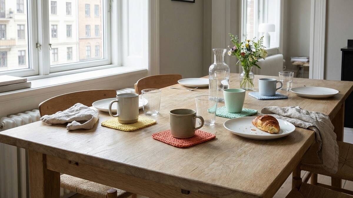 Dê vida à sua mesa com porta-copos de crochê cheios de charme