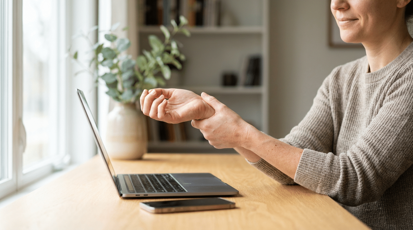 Dedos travados ou dor no pulso? O exercício de 40 segundos para quem usa muito o celular ou computador