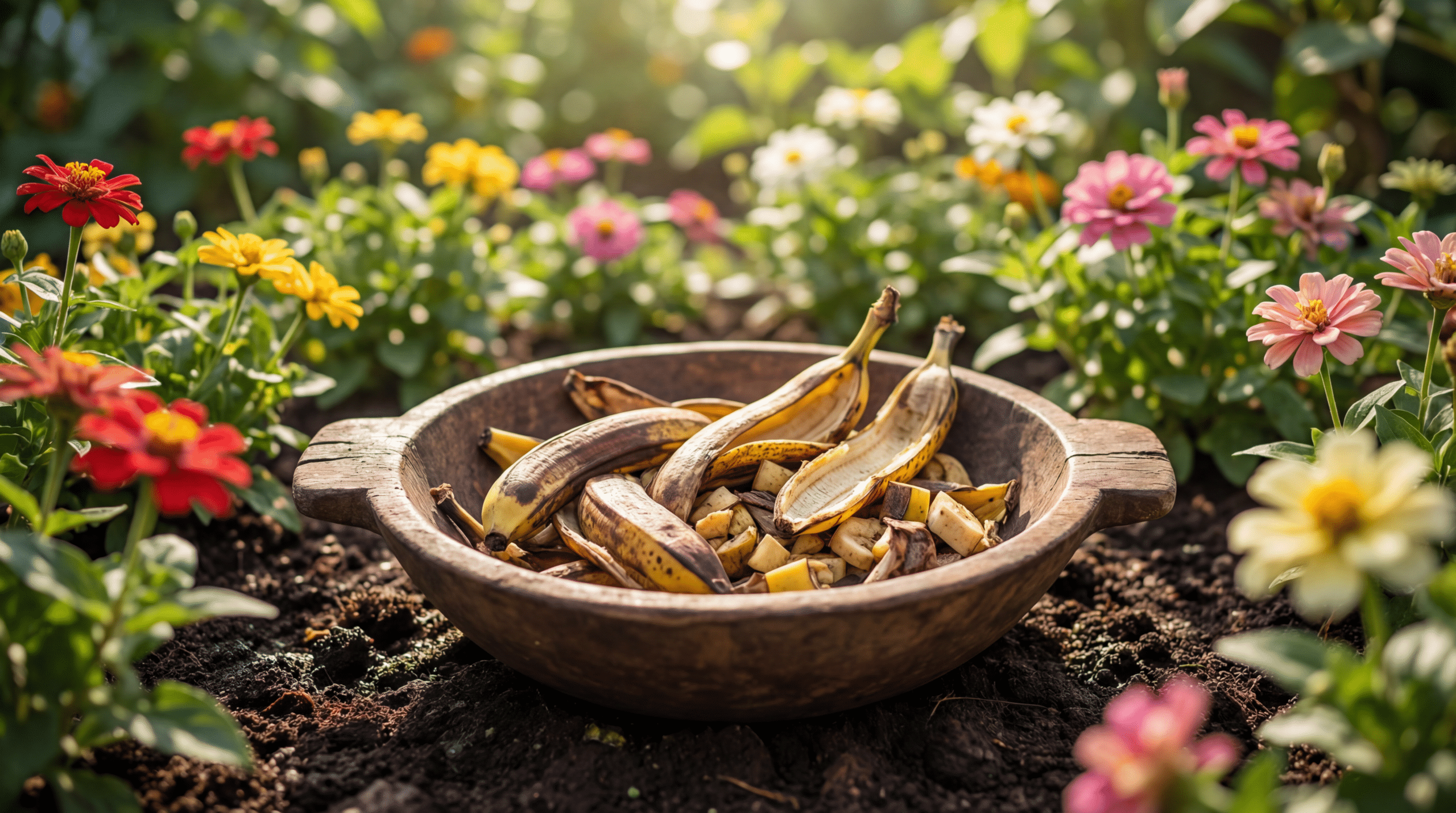 Casca de banana é ouro: o adubo natural rico em potássio que faz suas flores explodirem em cores