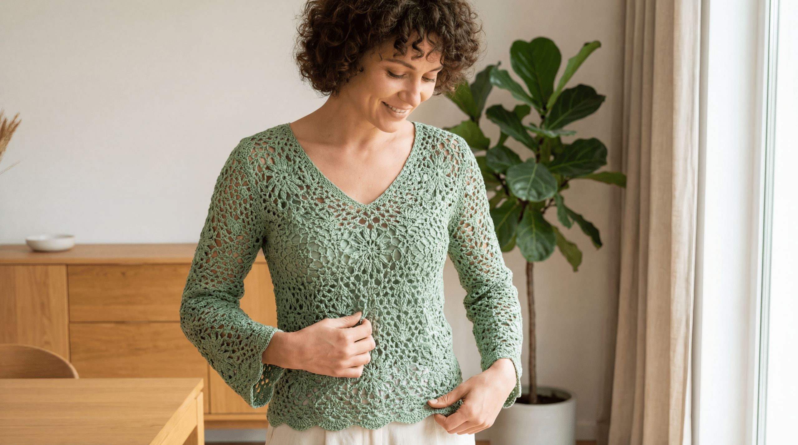 Apaixone-se por estes modelos de blusas de crochê artesanais