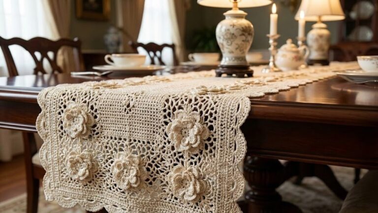 Caminhos de mesa em crochê de luxo para decorar a casa com sofisticação