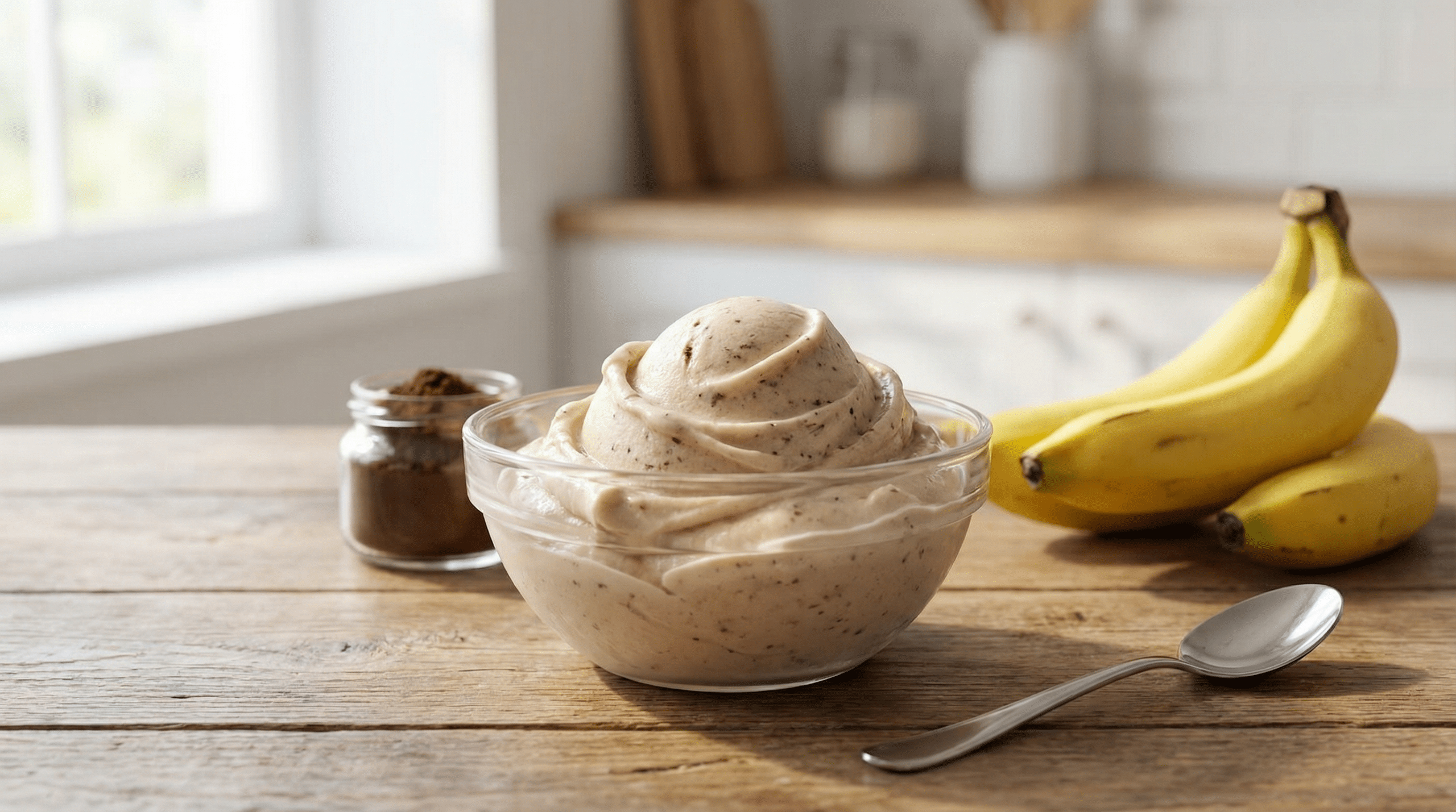 O sorvete de banana com cacau que mata a vontade de doce sem quebrar a dieta