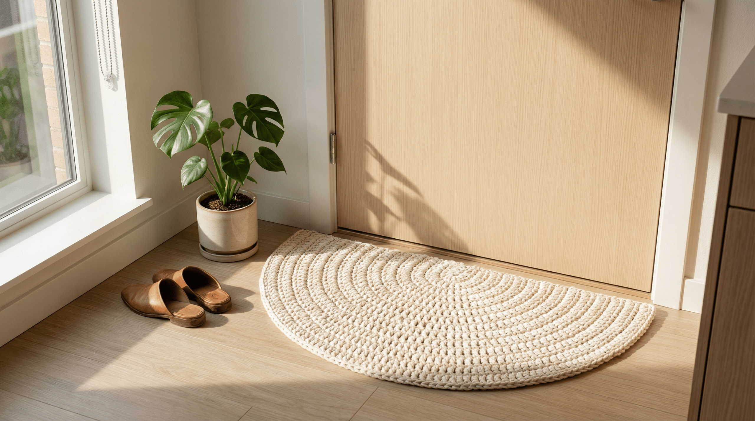 Tapetes de crochê meia lua: 5 vantagens para decorar espaços pequenos