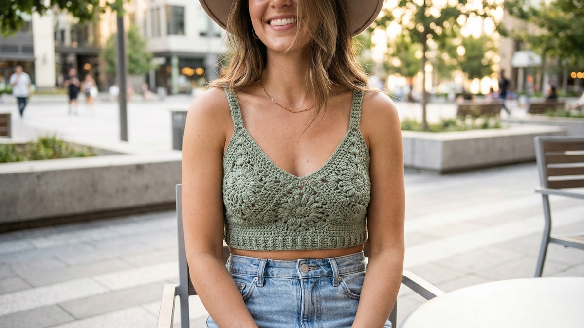 Renove seu guarda-roupa com o estilo único dos croppeds de crochê