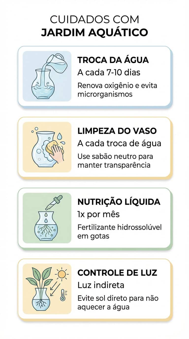  cuidados essenciais com jardim aquático