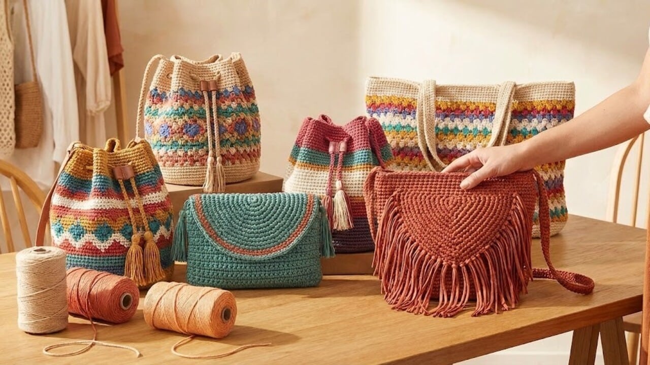 5 modelos de bolsa de crochê para você arrasar em 2026