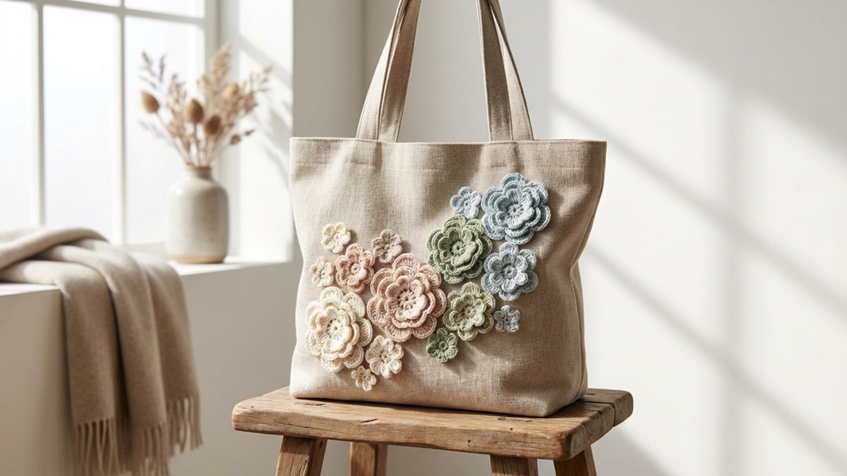Valorize seu trabalho artesanal com flores de crochê delicadas