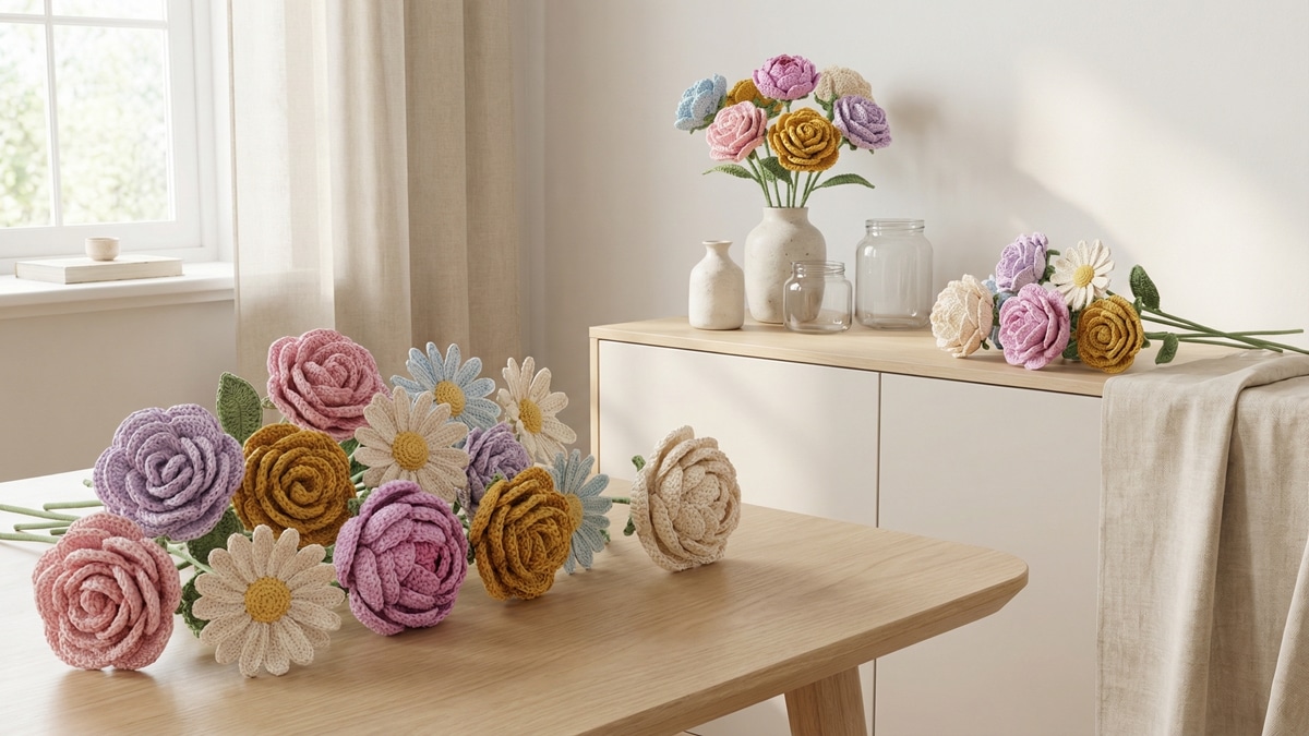 Descubra como fazer flores de crochê lindas com nossos gráficos