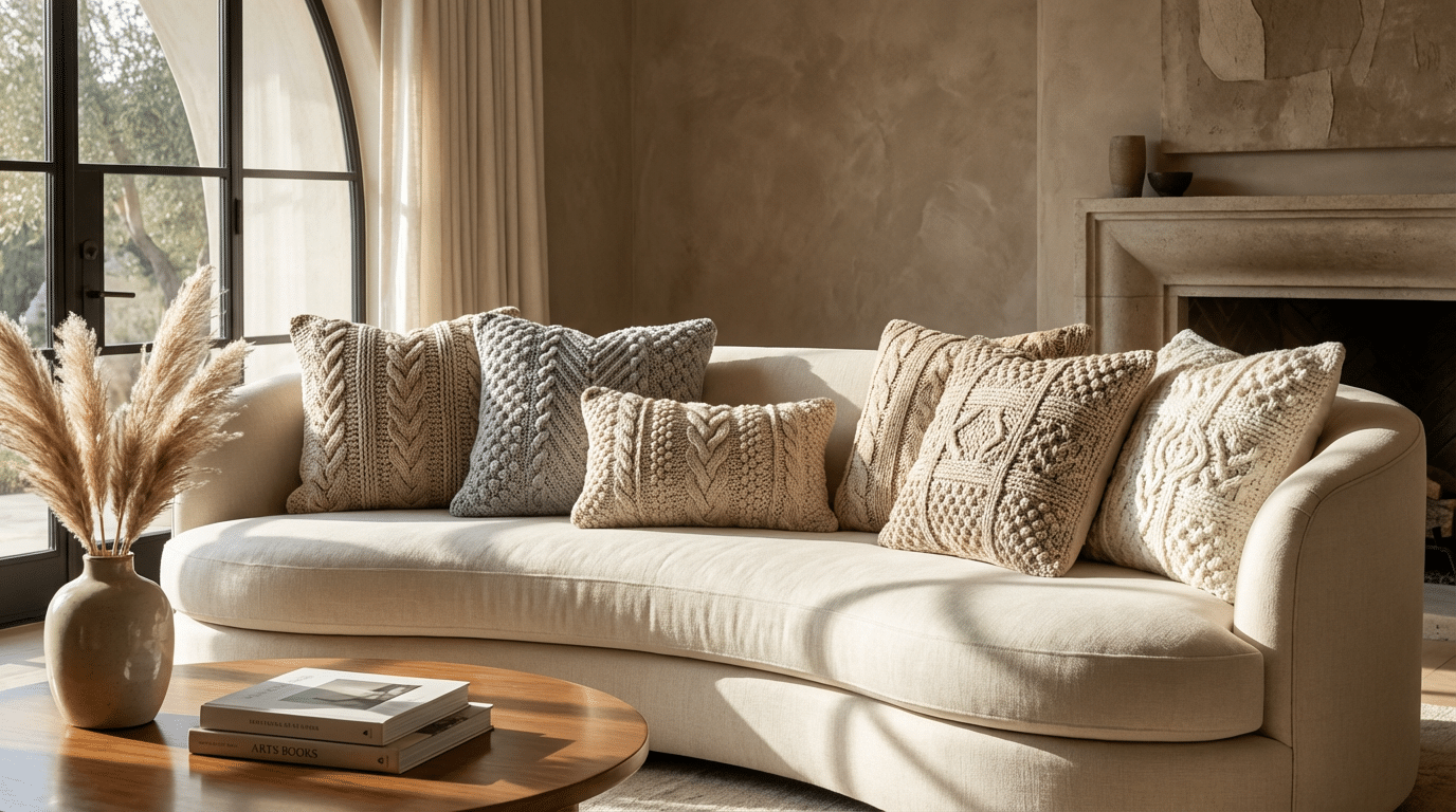 Almofadas de crochê na decoração: 3 modelos elegantes que valorizam a sua sala
