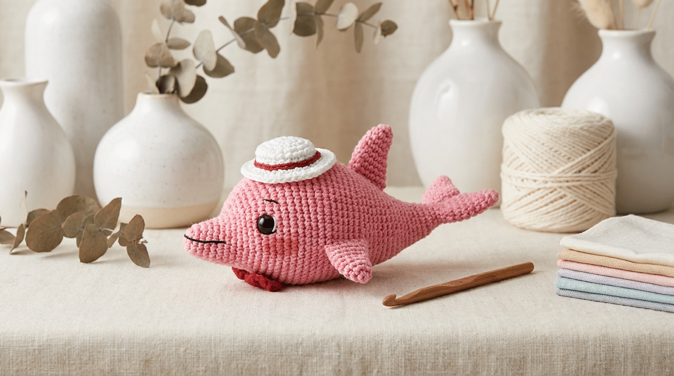 O charme do Boto Rosa em crochê: como criar um amigurumi que celebra a cultura brasileira