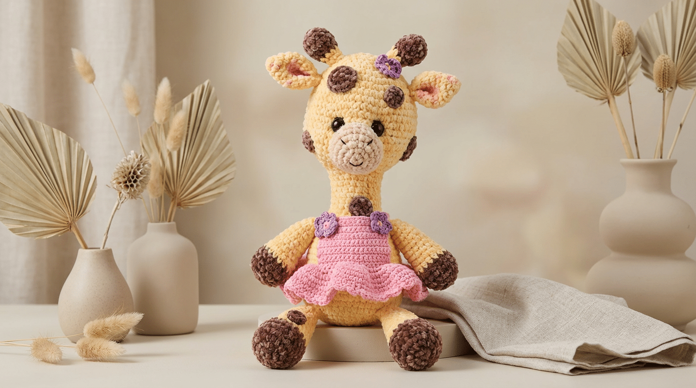 Girafa de crochê: guia completo para criar brinquedos seguros e decorativos para crianças