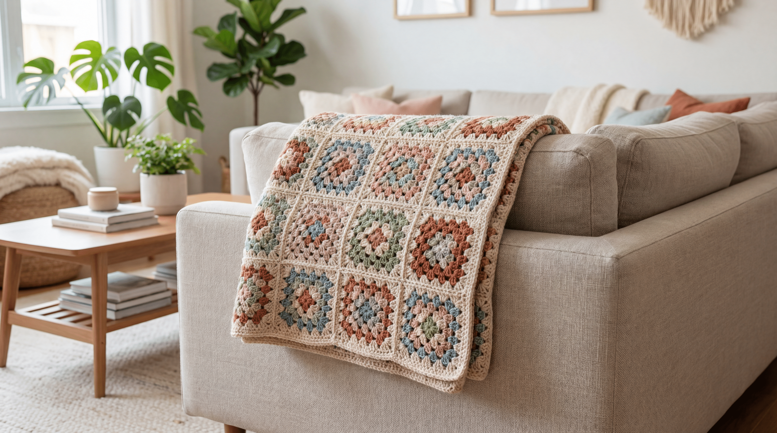 Mantas de crochê com squares: segredos para unir os quadradinhos com perfeição
