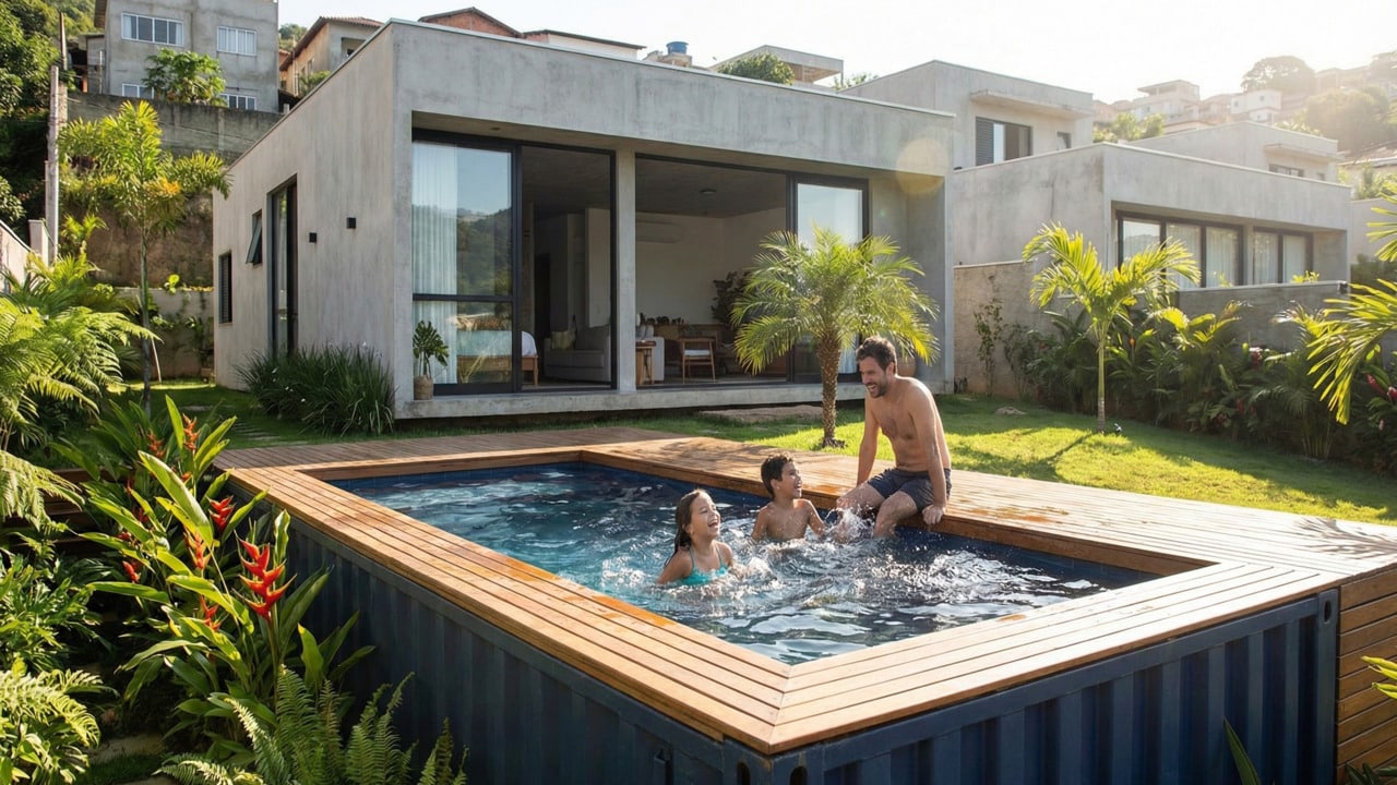 A piscina que fica pronta em 24h e vai com você na mudança